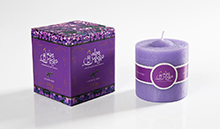 Caixa Embalagem Vela Aromática Lavanda Gleid Linha Clean